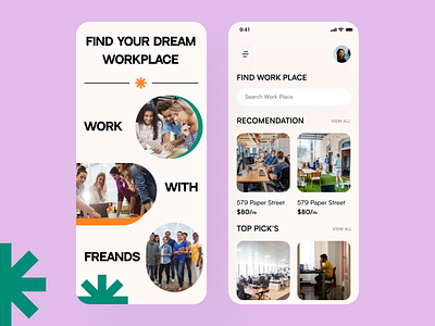Co-Working place App Ui Design