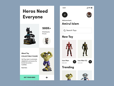 Toy App UI Design