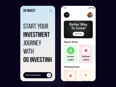 Stock Investing App Ui Design