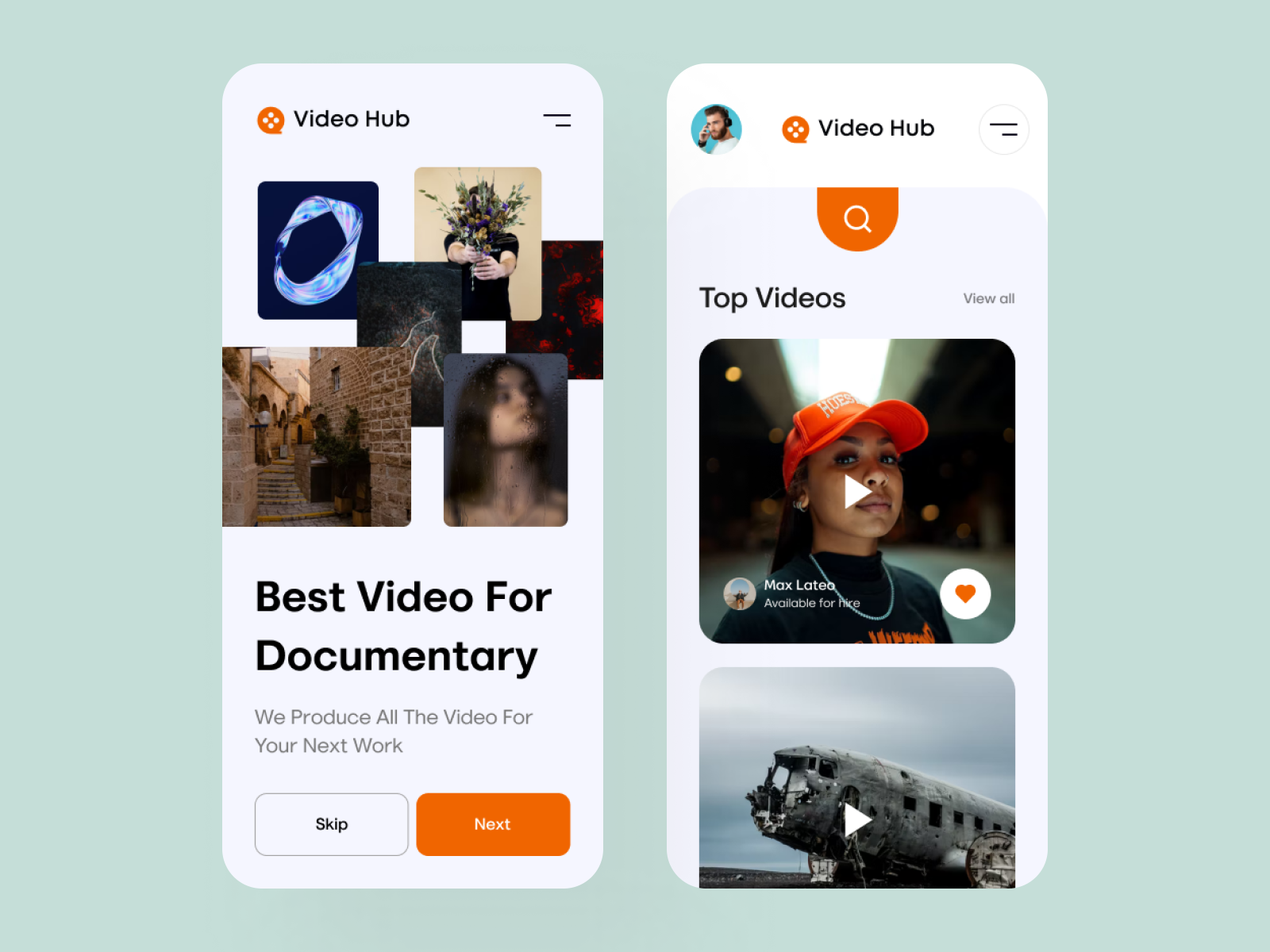 Dribbble - 1 Dribbble - Video App.png by Amirul islam