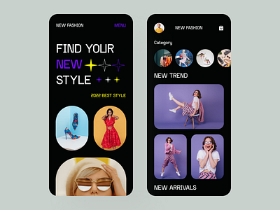 Fashion App Ui Design design fashion fashion app fashion ui home screen illustration ios logo minimal app mobile ui modern app ui ux