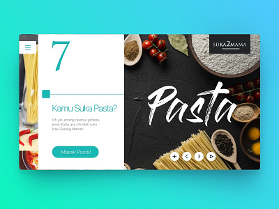 Do you like Pasta? | Suka2mama Site clean design food gradient italian modern shot ui uiux ux web website