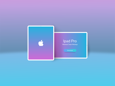 Ipad Pro Minimal Mockup 2018 apple cool freebie gradient ipad minimal mockup modern pro ui uiux