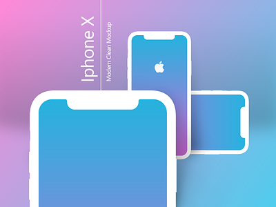 Iphone X Mockup 1 apple cool download freebie gradient iphone mockup modern simple ui ux x