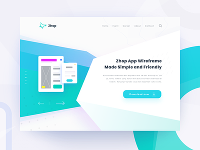 Freebie | Zhop App Wireframe