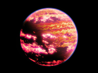 Alien Worlds - Heavy Magma 3d 3d design c4d cinema 4d design planet redshift3d sci fi science space spacelaser