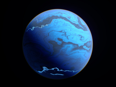 Alien Worlds - Oxuto 3d 3d design cinema 4d design neptune planet redshift3d sci fi science space spacelaser