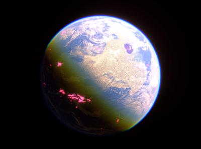 Alien Worlds - Super-Earth 3d 3d design c4d cinema 4d design earth planets redshift3d sci fi science space spacelaser