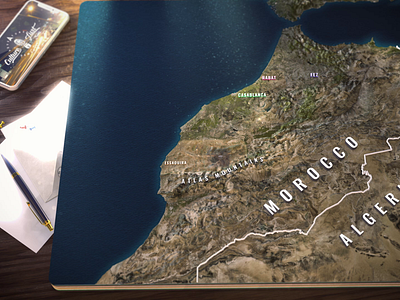 3D Morocco Map, Snapshot