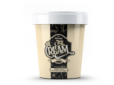 Vanilla Ice Crame food packagedesign packaging vintage