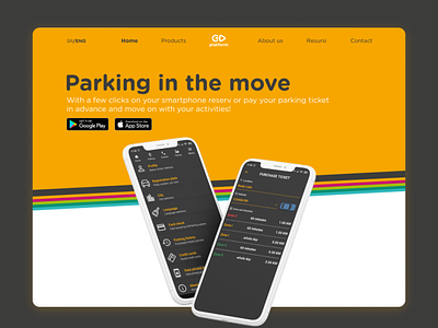 Landing page for parking app app design landingpage uidesign uxui webdesign