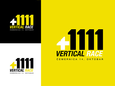+1111 Vertical Race logo design