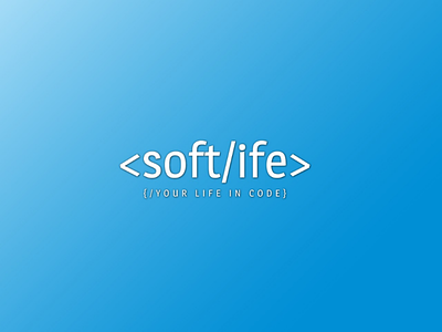 Soft Life IT Company logo minimal identity web