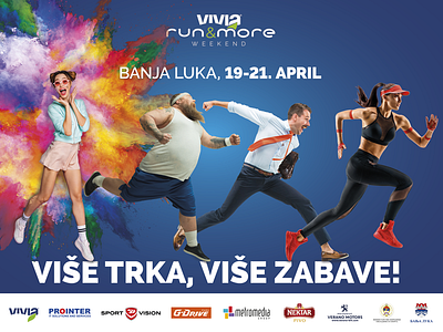 MORE RUN, MORE FUN billboard design campaign campaign design festival poster sport branding