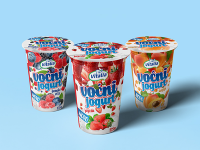 Yogurt concept for national brand "Vitalia". packaging yogurt food design