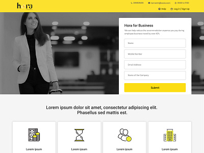 Hora Website UI design illustration ux