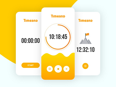 Timeand App app design illustration ui ux