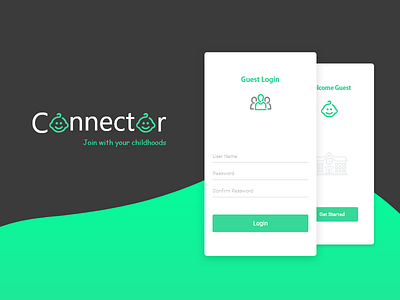 Connector App app ui vector