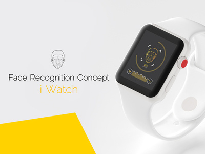 i Watch face recognition concept app illustration ui