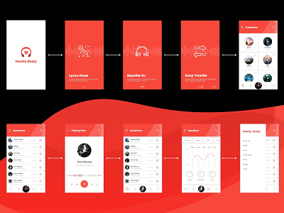Hearty Beaty - Music App - Userflow app ui