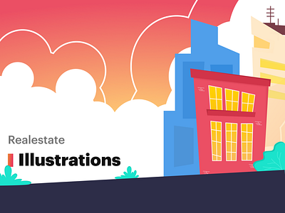 Realestate illustrations building house illustration realestate