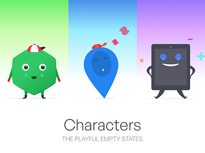 Empty state designs (characters)