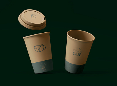 Mockup - Organic Café branding design design identidadevisual logo vector