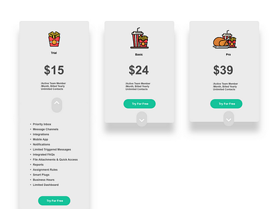 Squeeze Card - Fat White. action button cards minimal pricing uielements uiux ux research uxdesign white