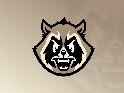 Crazy Raccoon crazy design esports gaming mascot logo raccoon
