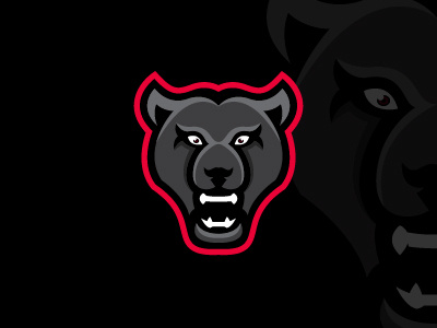 Panther Mascot Logo black esports gaming illustration mascot logo panther red sports