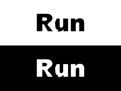 Run Text Logo