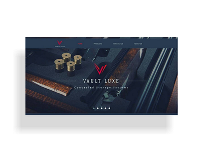 Vault Luxe landing page logo uiux website brand
