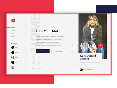 Find Your Idol Welcome Page app design interaction design landing page typography ui ui ux ux web design webdesign