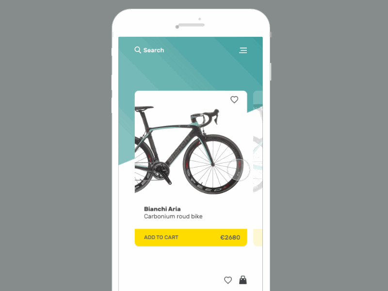 Bicycle Store app bicycle ios mobile principle sketch slider store ux