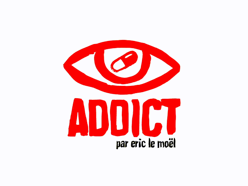 ADDICT LOGO animation branding eye eyeball eyes handmade handmadefont logo motion
