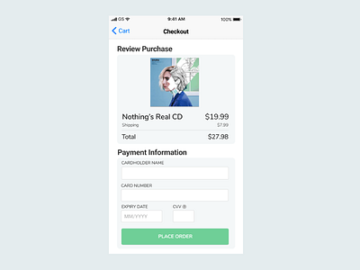 Daily UI #002 - Credit Card Checkout checkout creditcard dailyui mobile ui