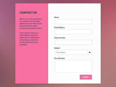 Daily UI #028 - Contact Us 028 branding clean contact us dailyui flat product type ui ux visual web