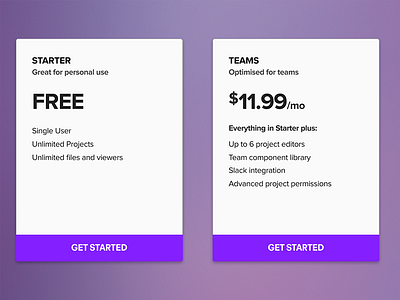 Daily UI #030 - Pricing