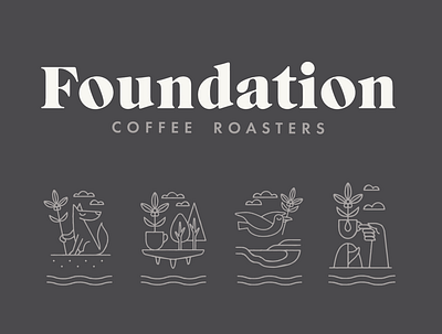 FOUNDATION branding coffee design designer graphic design identity illustration illustrator logo typography