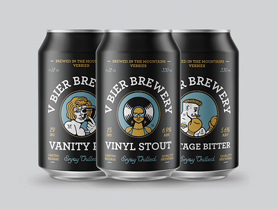 V Bier Brewery artist beer branding beer label branding design designer graphic design identity illustration illustrator package design typography