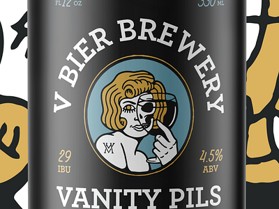 V Bier Brewery artist beer branding beer label branding design designer graphic design identity illustration illustrator package design typography