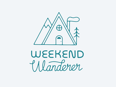 Weekend Wanderer artist design graphic design identity illustration illustrator logo outdoor badge outdoor illustration outdoor logo type typography