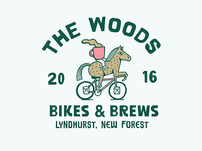 The Woods Cyclery artist bicycle illustration bike shop branding cycling design drawing graphic design gravel bikes illustration illustrator logo typography
