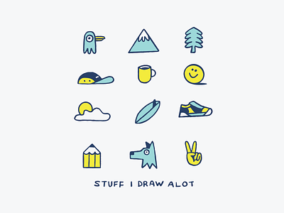 Stuff I draw alot artist bird branding colour design dog drawing graphic design hat illustration illustrator outdoor typography