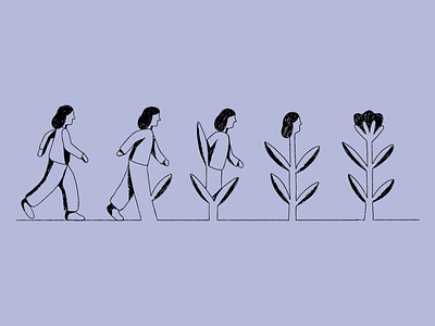 Transformation art artist design drawing graphic design herbs illustration illustrator natural people plants transform walking