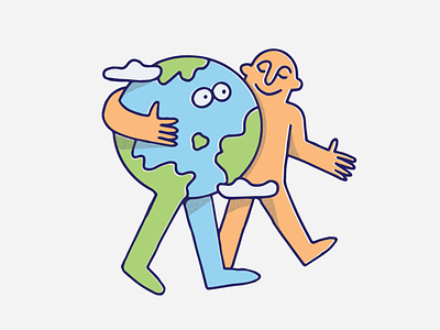 Walk this way artist brand communication design drawing earth illustration ethical graphic design illustration illustrator spot illustration