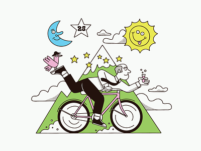 The Holding Company artist bicycle bicycle illustration bicycleday design drawing graphic design illustration illustrator simple aesthetic simple illustration