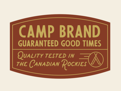 CAMP BRAND GOODS artist badge clothing brand clothing label design graphic design illustration illustrator tee design type typography vintage inspired