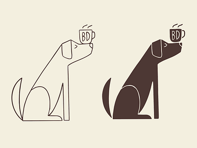 BROWN DOG artist branding coffee design drawing fun graphic design identity illustration illustrator logo vector