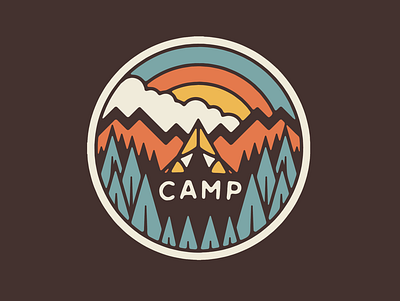 Camp Brand art artist design drawing fun graphic design illustration illustrator typography vector